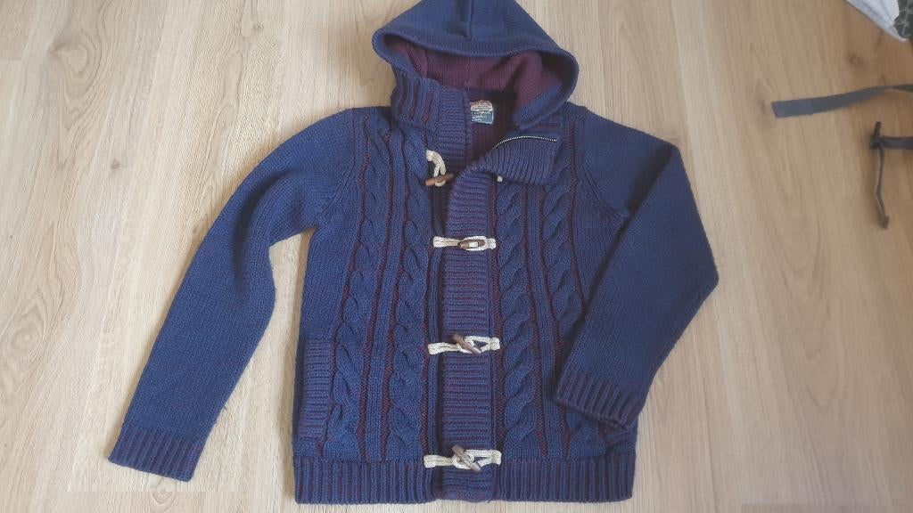 Super leuke houtje touwtje jas van Petrol mt 140, Kinderen en Baby's, Petrol, Ophalen of Verzenden, Zo goed als nieuw, Jongen