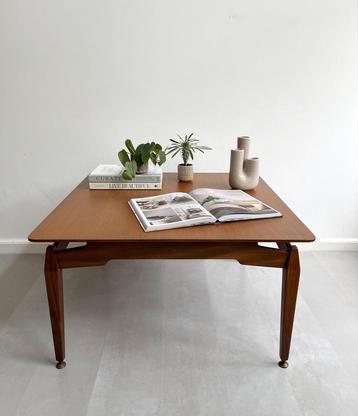 Vintage teakhouten Louis van Teeffelen salontafel, jaren 60 beschikbaar voor biedingen