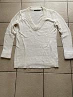 Superzachte lange Zara Knit trui met V-hals - maat M 15% ang, Maat 38/40 (M), Ophalen of Verzenden, Zo goed als nieuw, Wit
