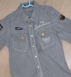 Grijze crb carbone blouse / overhemd maat 134, Jongen, Carbone, Ophalen of Verzenden, Zo goed als nieuw