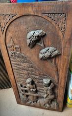 Frans vintage houten paneel met houtsnijwerk
63 bij 32, Antiek en Kunst, Ophalen of Verzenden