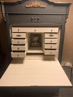 Grijze ‘antieke’ Secretaire kast - veel opbergruimte, Huis en Inrichting, Kasten | Secretaires, Ophalen, Gebruikt