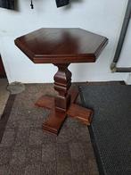 Vintage houten bijzettafeltje 6 hoekig, Antiek en Kunst, Ophalen