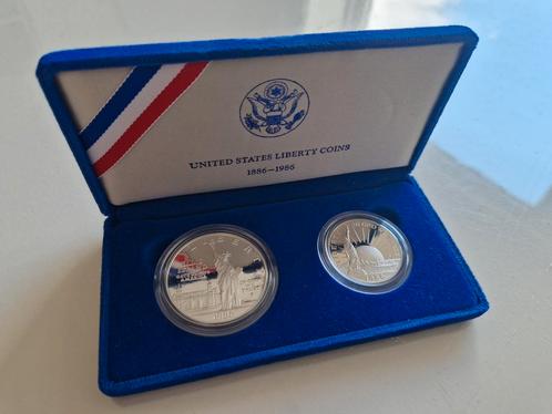 United States Liberty Coins set [100 Jaar Vrijheidsbeeld], Postzegels en Munten, Munten | Amerika, Setje, Noord-Amerika, Zilver