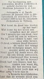 Johanna Maria Cornelia v d Loo Hilvarenbeek 1936, Ophalen of Verzenden