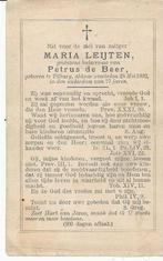 Maria Leijten * 1815 Tilburg + 1892, Verzenden, Bidprentje