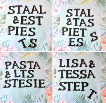 Houten triplex meubel letters | plakstrip LETTERS  beschikbaar voor biedingen
