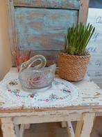 Supergave glazen zwaan - bonbonnière, Ophalen of Verzenden