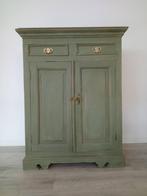 Brocante kast vintage groen, Ophalen, Gebruikt