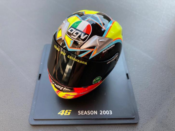 ✅ Valentino Rossi 1:5 helm 2003 Honda RC211V MotoGP, Verzamelen, Automerken, Motoren en Formule 1, Nieuw, Motoren, Ophalen of Verzenden