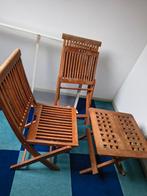 Houten klapstoel met klaptafel, Tuin en Terras, Ophalen