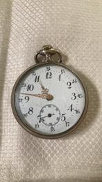Zakhorloge, lopend, dubbele wijzeraanduiding. Gaaf., Ophalen of Verzenden, Staal, Overige merken