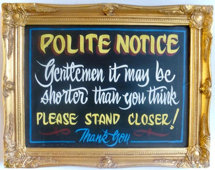 Handgeschilderd tekstbord / schilderij / tattoo / Toilet WC, Huis en Inrichting, Woonaccessoires | Tekstborden en Spreuken, Nieuw