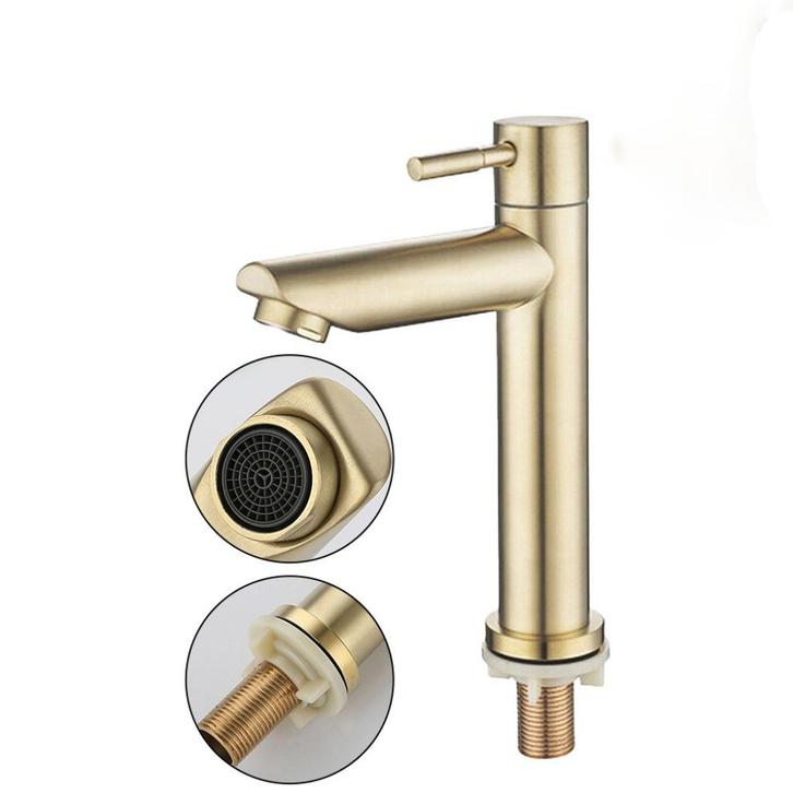 Wastafelkraan Fonteinkraan GOUD ZWART of RVS Geborsteld, Huis en Inrichting, Keuken | Keukenelementen, Nieuw, Minder dan 100 cm