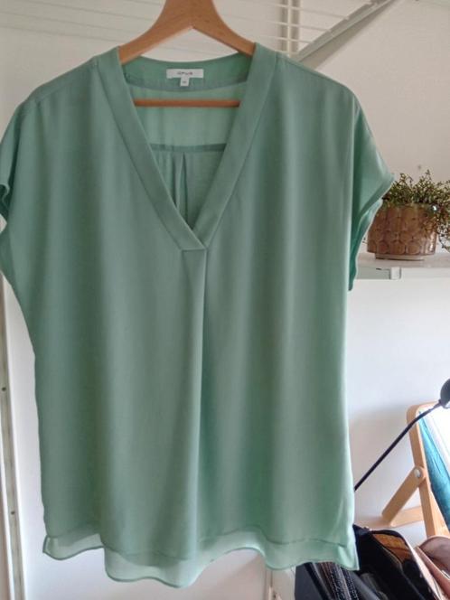 OPUS Maat 42 Shirt Tuniek Groen., Kleding | Dames, T-shirts, Zo goed als nieuw, Maat 42/44 (L), Groen, Korte mouw, Ophalen of Verzenden