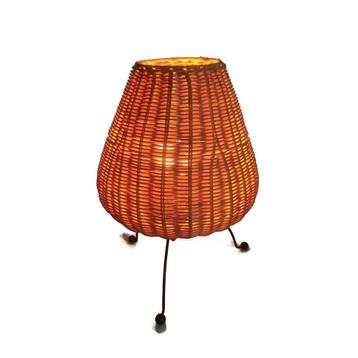 Prachtig rieten vintage boho japandi design tafellamp beschikbaar voor biedingen