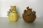 Vaas vogeltjes, Huis en Inrichting, Woonaccessoires | Vazen, Overige kleuren, Aardewerk of Porselein, Ophalen of Verzenden, Zo goed als nieuw