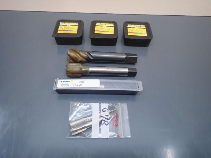 Engelse tappen en snijplaten 1/8 , 1/4 , 3/4 , 7/8 inch tap, Doe-het-zelf en Verbouw, Draaibanken, Nieuw, Ophalen of Verzenden