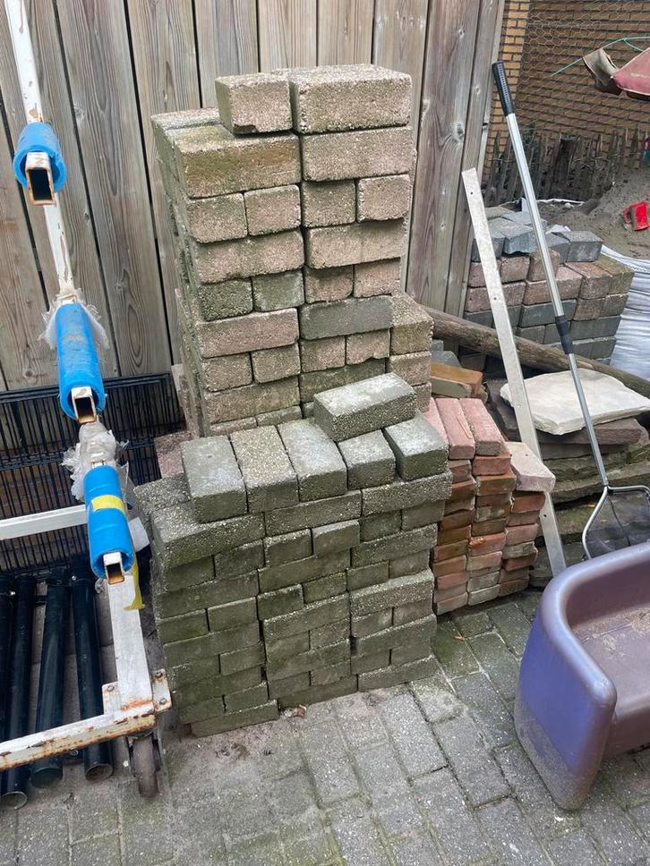 Gebruikte Klinkers - Tuinproject, Tuin en Terras, Tegels en Klinkers, Gebruikt, Klinkers, Beton, 5 tot 10 m², Ophalen of Verzenden