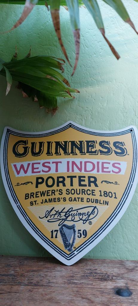 Zeldzaam reclamebord Guinness West Indies, Verzamelen, Biermerken, Nieuw, Reclamebord, Plaat of Schild, Overige merken, Ophalen of Verzenden
