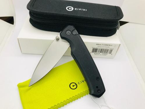 CIVIVI Altus C20076-1 Button Lock & Thumb Stud Knife G10 Han, Caravans en Kamperen, Kampeergereedschap, Nieuw, Ophalen of Verzenden