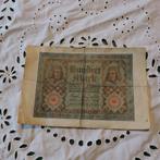 Reichsbanknote 100 mark 1920 Duitsland, Postzegels en Munten, Bankbiljetten | Europa | Niet-Eurobiljetten, Ophalen of Verzenden