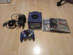 GameCube + 4 games (inclusief Wind Waker & Ocarina of Time), Ophalen, Gebruikt, Met 1 controller, Paars