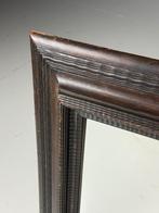 Ribbelframe spiegel bruin 20e eeuw, Ophalen, Overige vormen, Minder dan 50 cm