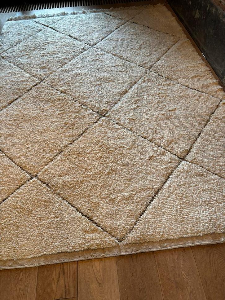 Authentiek Beni Ourain Berber Tapijt, Huis en Inrichting, Stoffering | Tapijten en Kleden, Zo goed als nieuw, 200 cm of meer, Rechthoekig