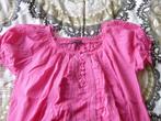 Fuchsiaroze blouse, korte mouw, maat 34., Ophalen of Verzenden, Gedragen, Maat 34 (XS) of kleiner, Roze