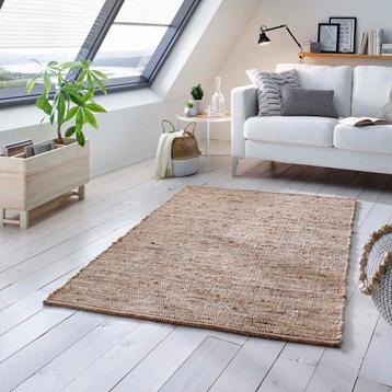 Prachtig Wollen vloerkleed 340x250cm bruin met wit gemeleerd beschikbaar voor biedingen