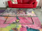 Moderne glazen tafel, Huis en Inrichting, Tafels | Salontafels, Ophalen, Zo goed als nieuw