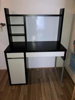 micke bureau zwartbruin met opbouwdeel, Ophalen, Gebruikt, Bureau