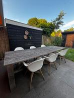 Tuintafel 3 meter met stoelen, Tuin en Terras, Tuinsets en Loungesets, Ophalen, Gebruikt