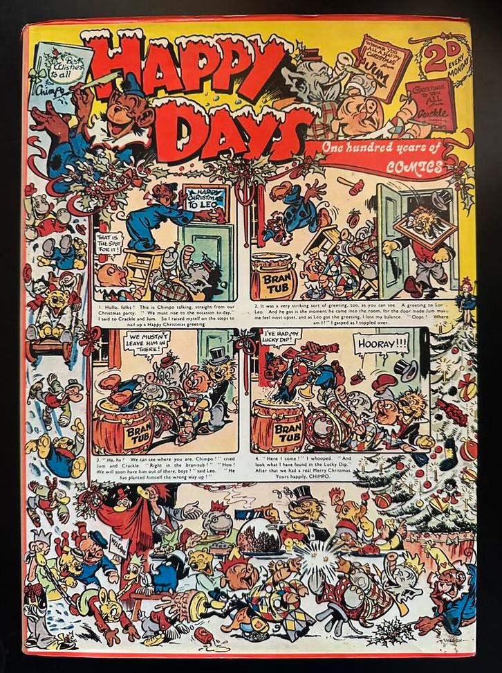 Happy Days - One Hundred Years of Comics / Denis Gifford, Boeken, Strips | Comics, Gelezen, Eén comic, Europa, Ophalen of Verzenden
