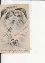 Gelukkig Nieuwjaar Twee paddestoelmeisjes 5 jan 1904, Verzamelen, Ansichtkaarten | Themakaarten, Verzenden, Voor 1920, Gelopen