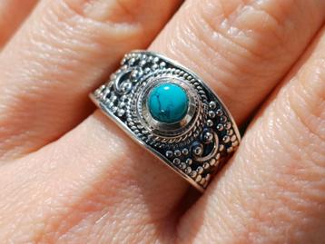 Vanoli 925 zilveren ring met turquoise maat 19,5 beschikbaar voor biedingen