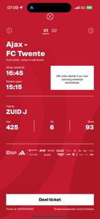 Ajax twente, Tickets en Kaartjes, Sport | Voetbal, Drie personen of meer