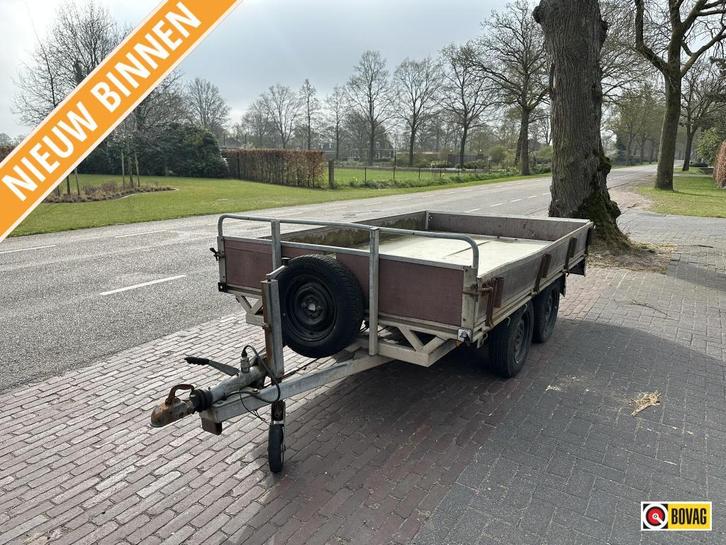 Braamhaar tandemasser plateauwagen dubbelasser 950,00 marge, Auto diversen, Aanhangers en Bagagewagens, Gebruikt