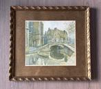 Jaroslav Setelik - Stadsgezicht Delft - Gesigneerde Zeefdruk, Ophalen of Verzenden