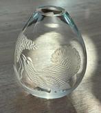 SOU Novy Bor Czech Republic vaasje met geslepen afbeelding, NOU, Gebruikt, Overige kleuren, Onbekend