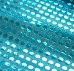 6509)110x100cm pailletten cyaan, Blauw, Ophalen of Verzenden, 30 tot 120 cm, Polyester