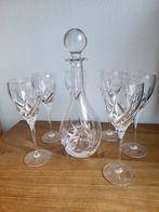 Wedgwood kristallen karaf met wijnglazen model "toscane"., Ophalen