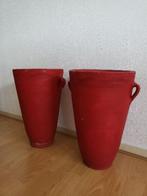 Twee potten vazen kruiken kruik met oor, Huis en Inrichting, Woonaccessoires | Vazen, Ophalen, Overige kleuren, Steen, 50 tot 75 cm