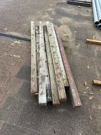 Houten Palen - 9 stuks - 190cm, Doe-het-zelf en Verbouw, Ophalen, Gebruikt, 50 mm of meer, Balk