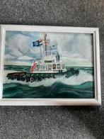 Schilderij van een Damen Stan Tug 1 sleepboot, Antiek en Kunst, Kunst | Schilderijen | Klassiek, Ophalen of Verzenden