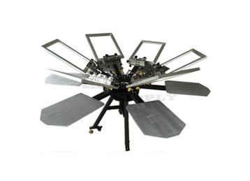 Zeefdrukcarrousel 6 armen 6 drukplaten (Zeefdruk Carrousel) beschikbaar voor biedingen