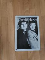 Wandbord metaal Laurel en Hardy, Gebruikt, Ophalen of Verzenden