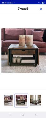 Riviera Maison Shelter island salontafel, Ophalen, Minder dan 50 cm, 50 tot 100 cm, Riviera maison tafel twee delen neerklapbaar