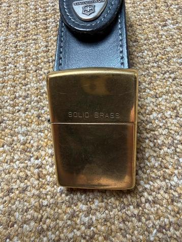 Zippo Solid Brass Aansteker 1991 beschikbaar voor biedingen